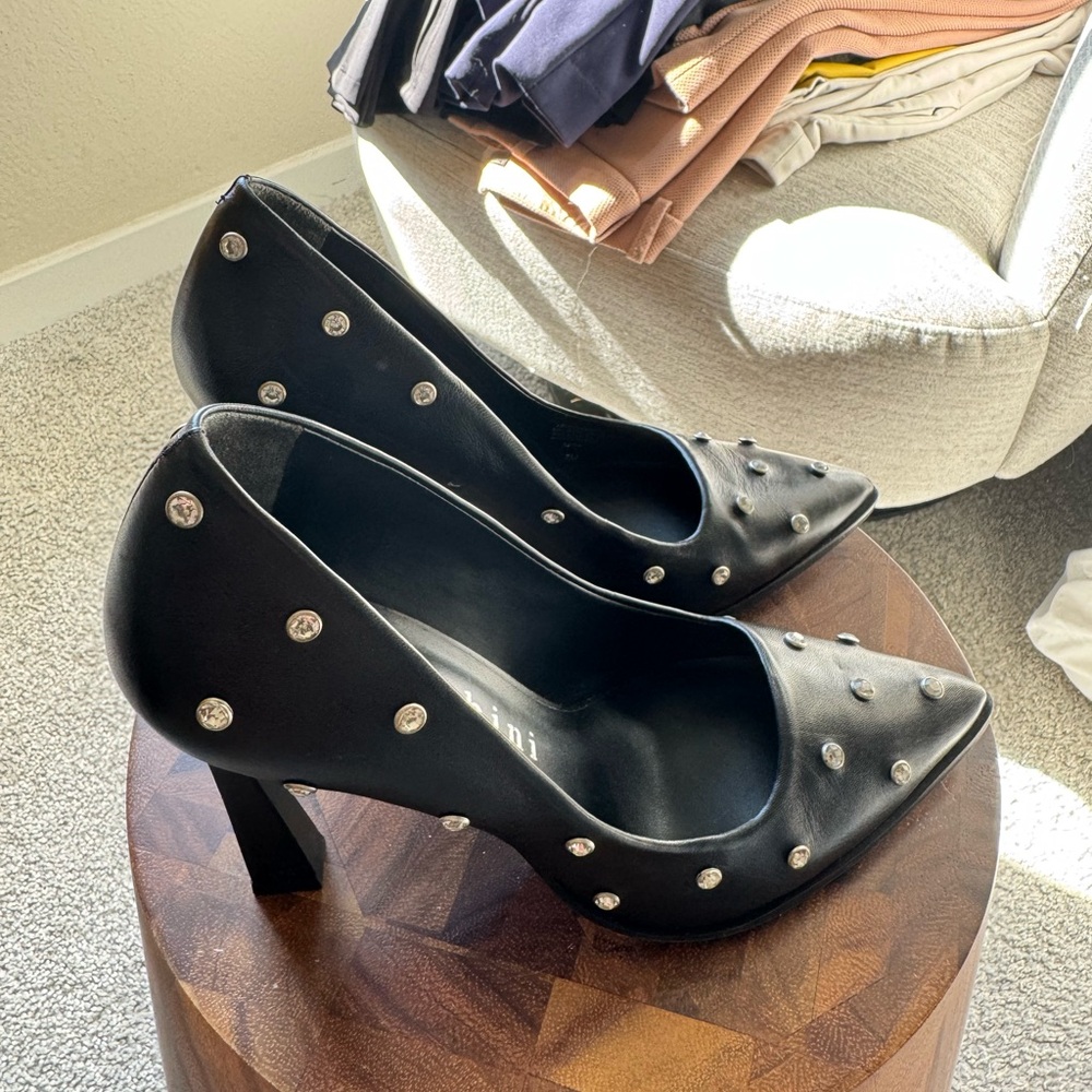 Gianni Bini Black Studded Heels